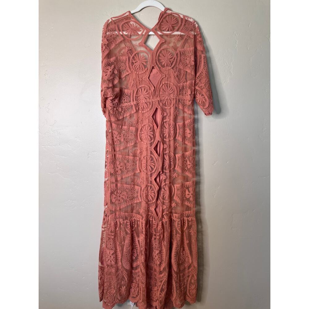 Jen's Pirate Booty Pixie Mykonos Kaftan Dress or Coverup in Clay MEDIUM/LARGE - Picture 7 of 7